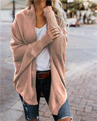 Open vest in oversized vleermuisbreisel