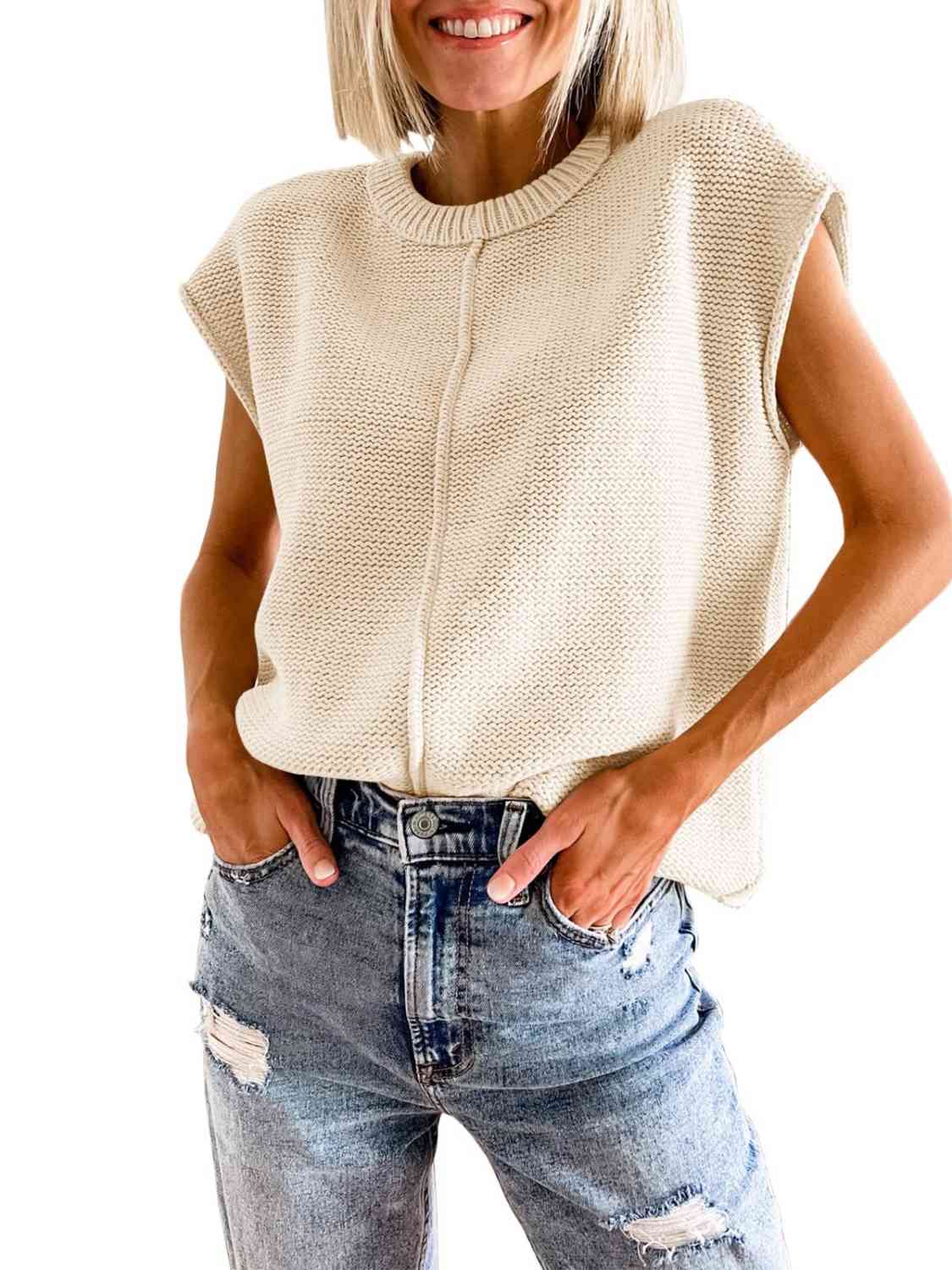 Klassiek pullover-vest met korte mouwen - Een veelzijdige basic voor elke garderobe