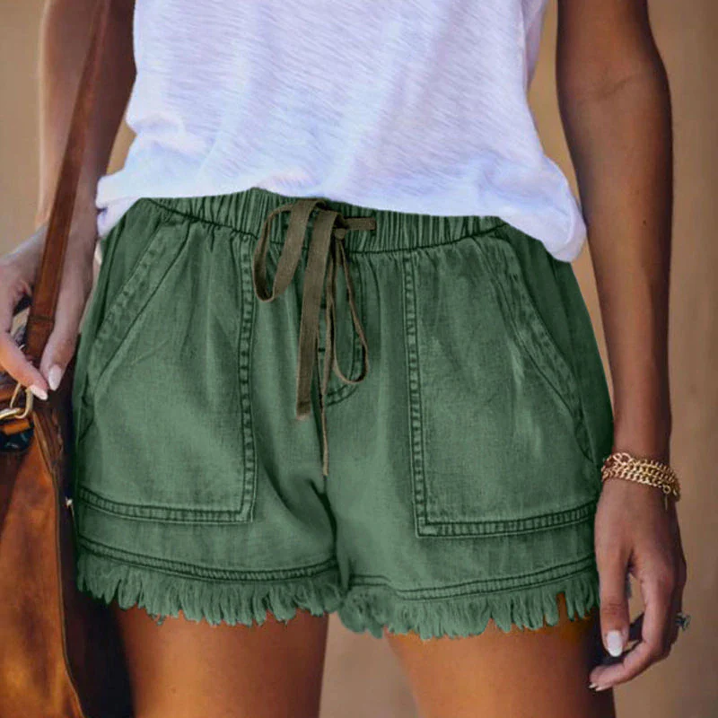 Laura denim shorts met hoge taille