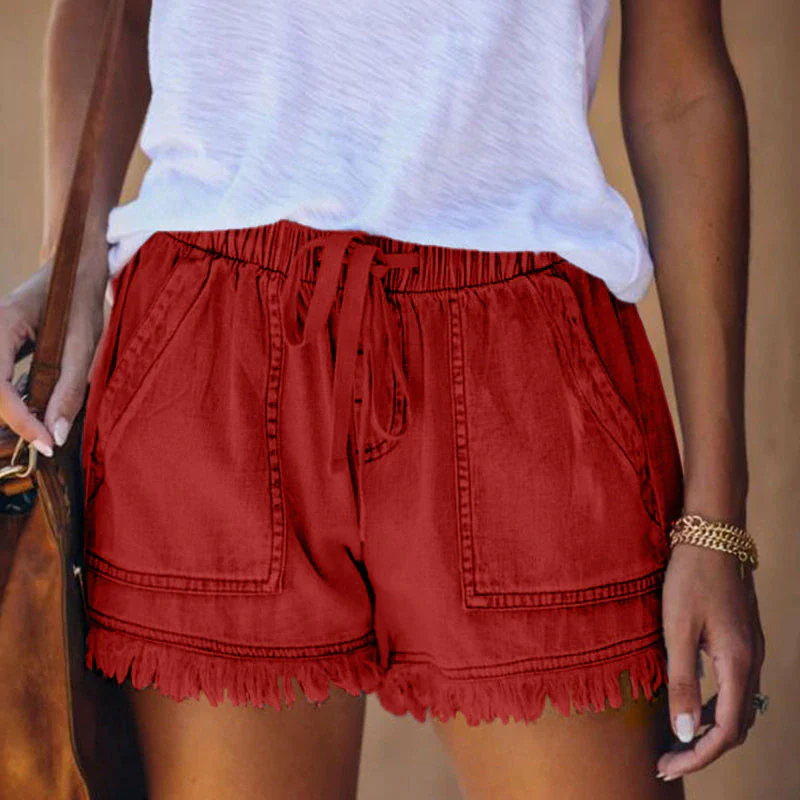 Laura denim shorts met hoge taille