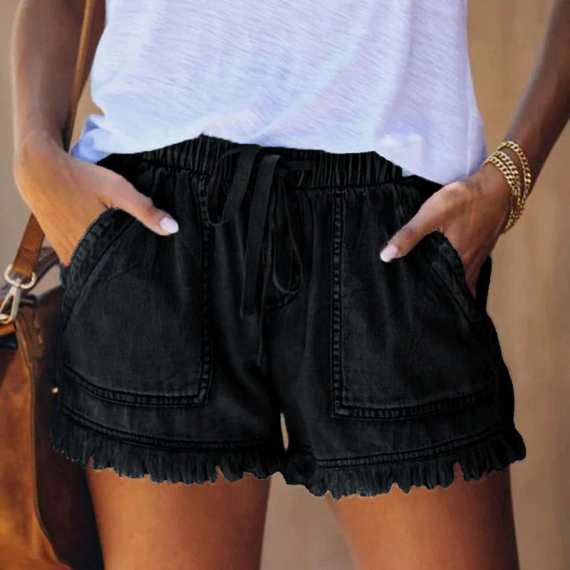 Laura denim shorts met hoge taille