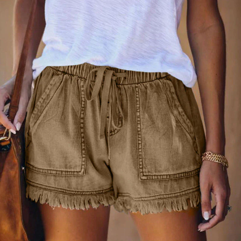 Laura denim shorts met hoge taille