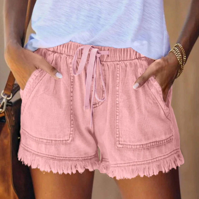 Laura denim shorts met hoge taille