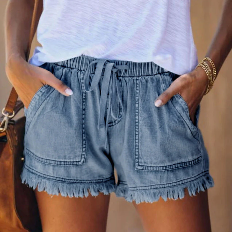 Laura denim shorts met hoge taille