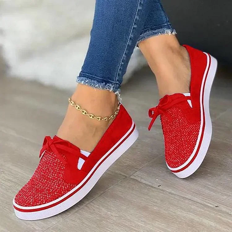 Casual gebreide slip-on sneakers voor dames