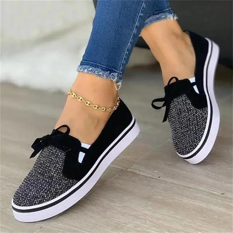 Casual gebreide slip-on sneakers voor dames