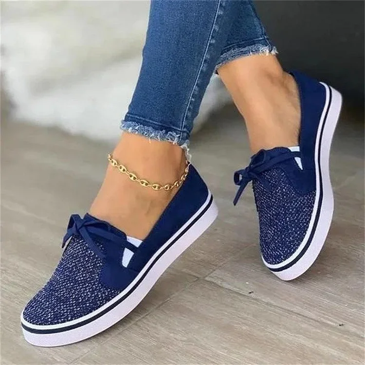 Casual gebreide slip-on sneakers voor dames